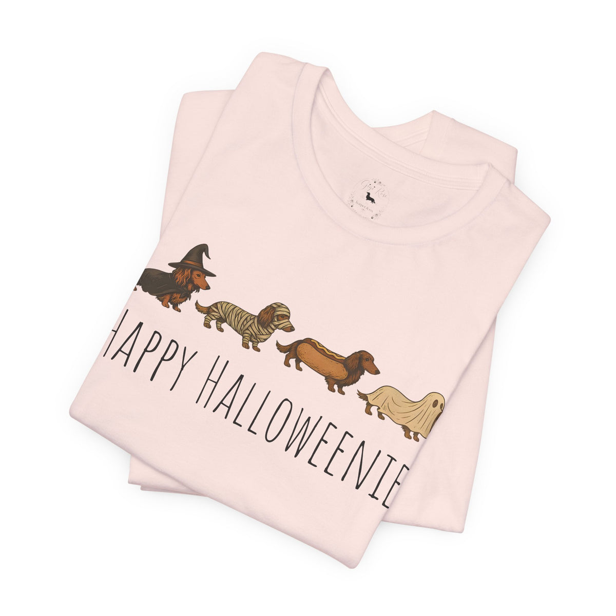 Happy Halloweenie Tee - Cute Dachshund Halloween Shirt