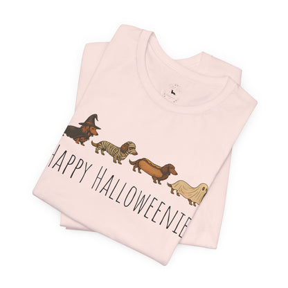 Happy Halloweenie Tee - Cute Dachshund Halloween Shirt