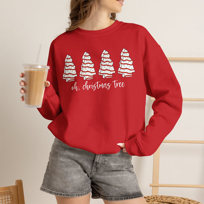 Christmas Tree Crewneck Sweatshirt — "oh, christmas tree" Candy Cane Tree Design