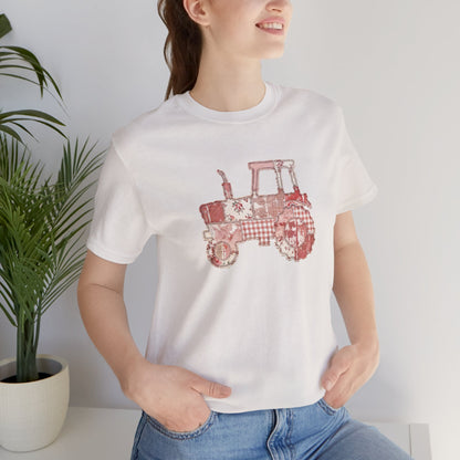 Tractor Patchwork Tee — Vintage Farm Truck Graphic T-Shirt