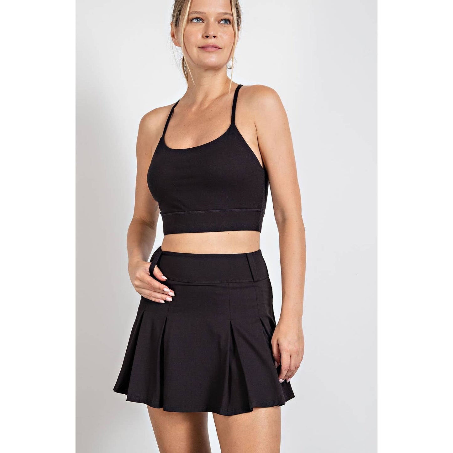 Rae Mode Butter Pleat Golf Skort with Belt Loop