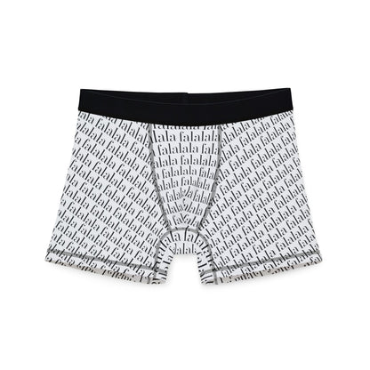 Men's Boxer Briefs — Repeating "fa la la" Holiday Print