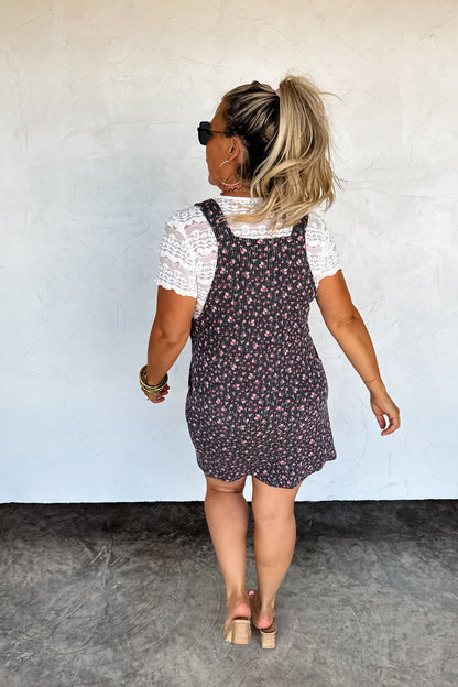 Lilly Floral Skirt Overall Dress