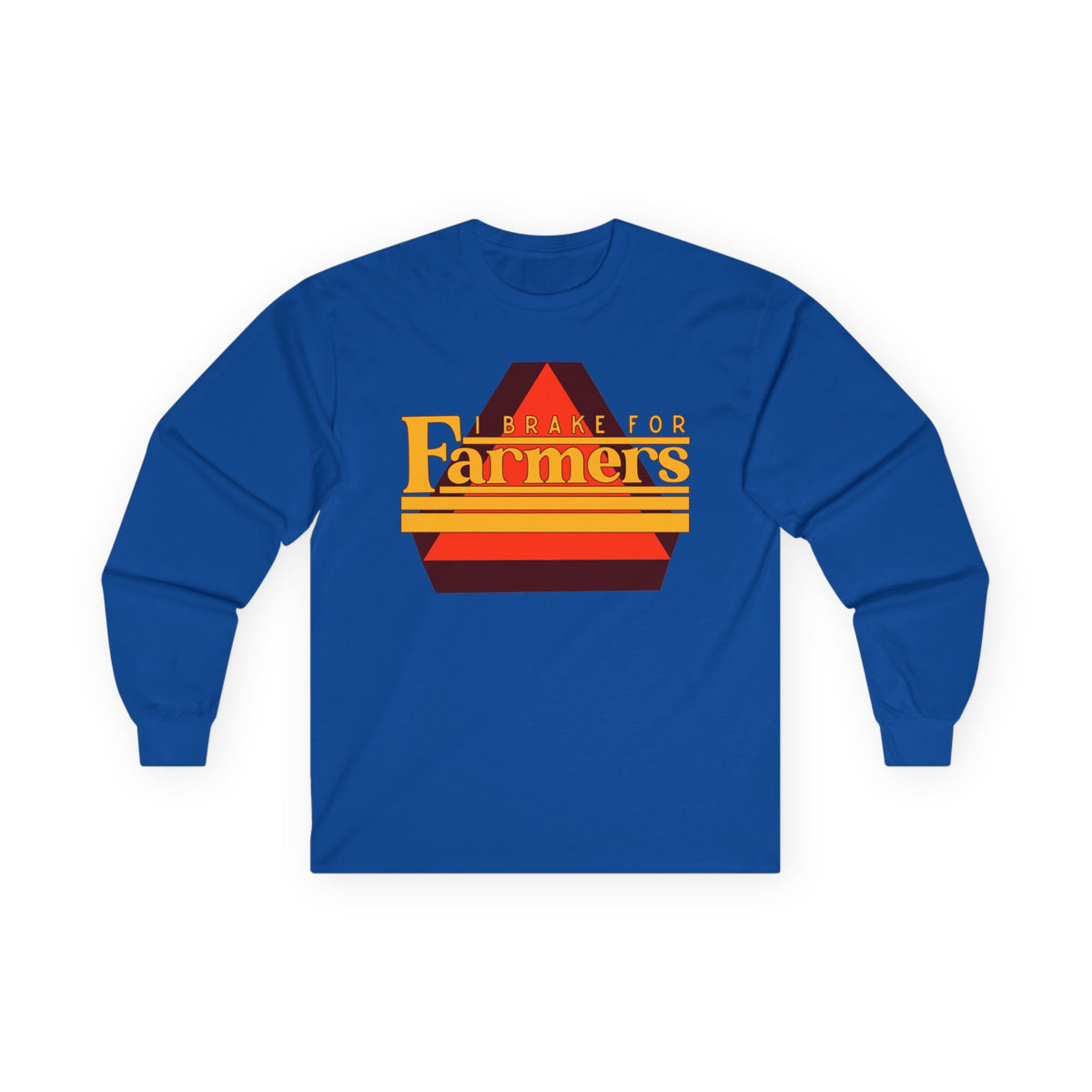 Farmers Retro Stripe Long Sleeve Tee — I Brake For Farmers Graphic Tee