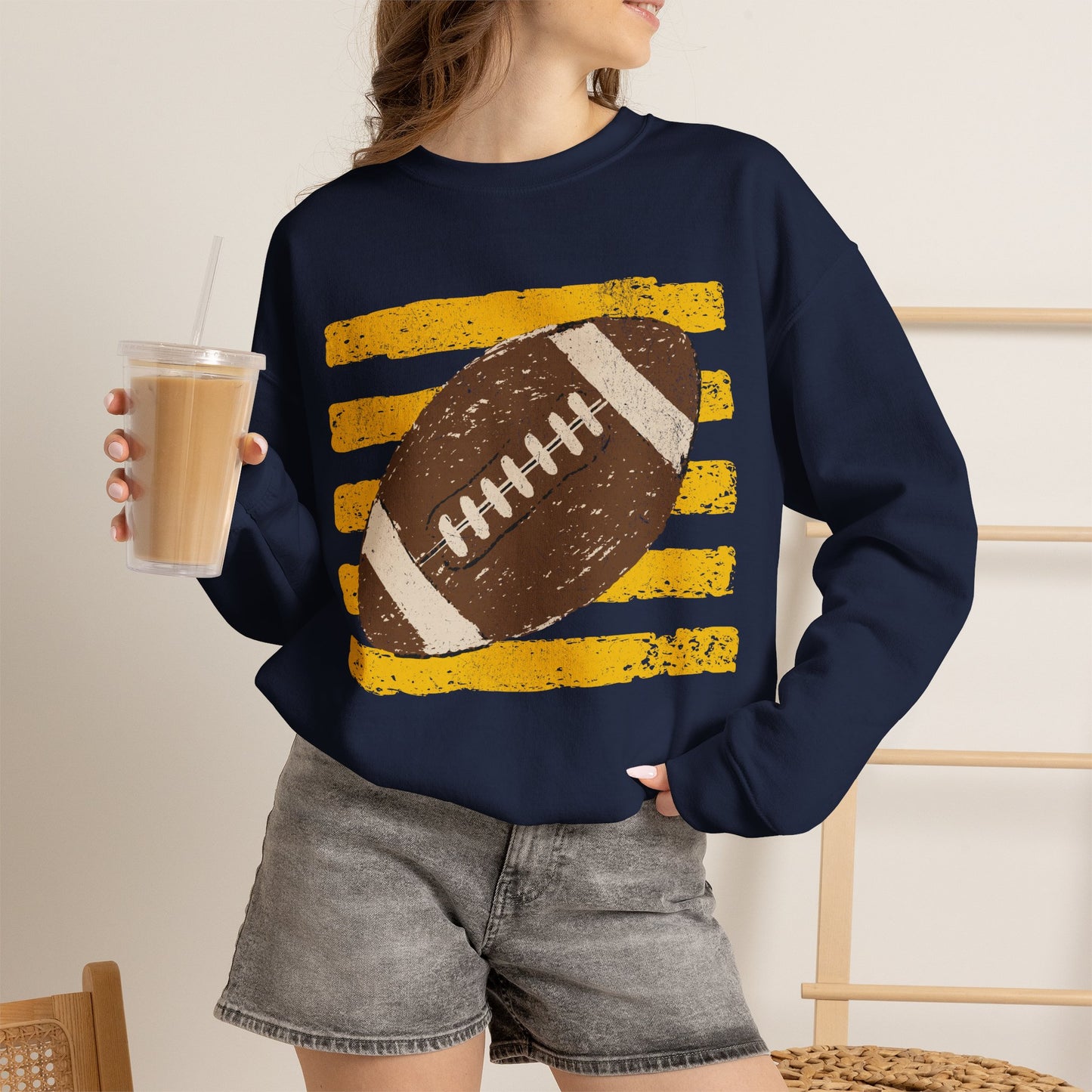 Vintage Football Gildan Crewneck Sweatshirt