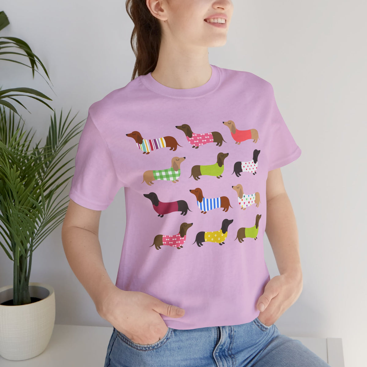 Colorful Dachshund Tee — Cute Wiener Dog Graphic T-Shirt