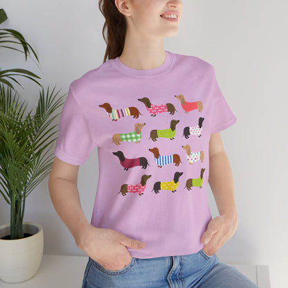 Colorful Dachshund Tee — Cute Wiener Dog Graphic T-Shirt