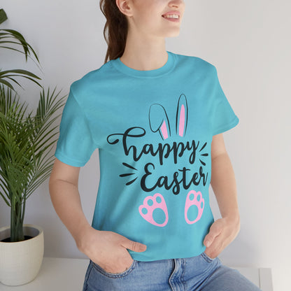 Happy Easter T-Shirt — Bella Canvas Unisex Jersey Short Sleeve Tee
