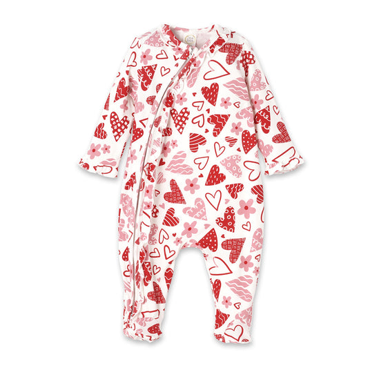 Valentine's Day Baby Bamboo Zipper Romper - Mommy & Me