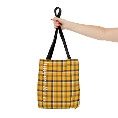 Yellow Plaid Tote Bag