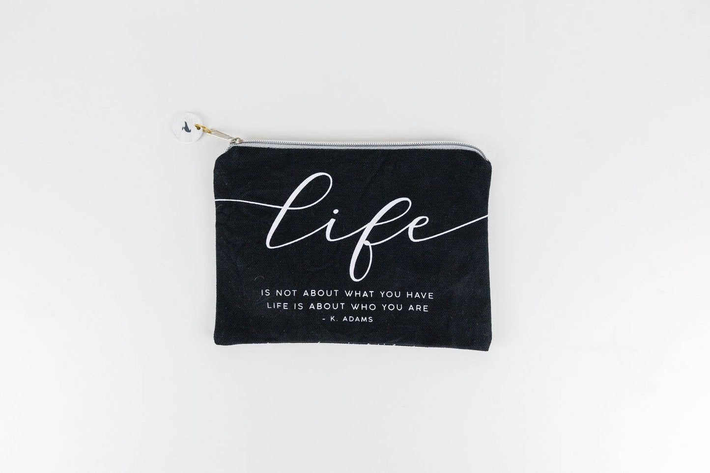 Canvas Cosmetic Bag Clutch - Life