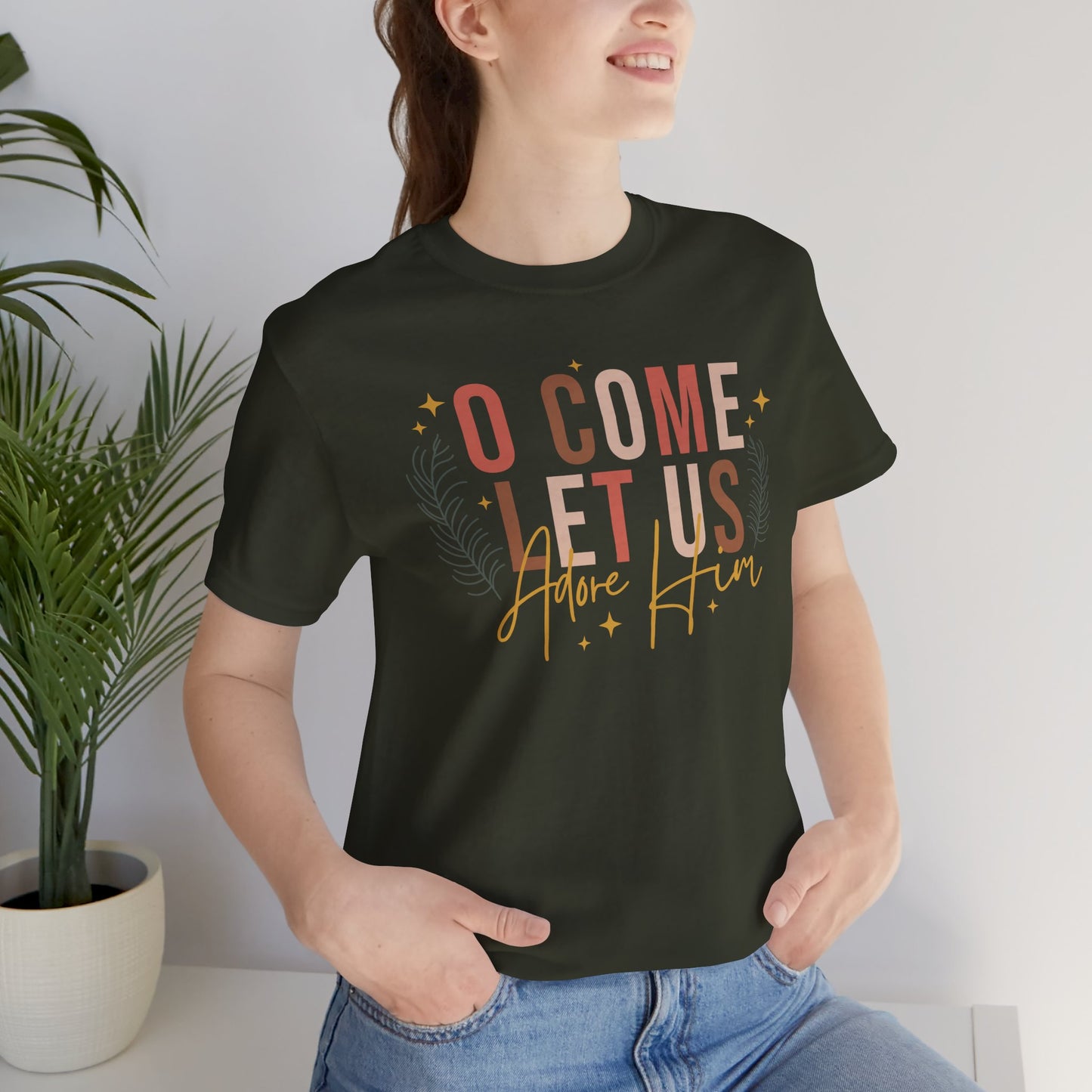 Christmas O Come Let Us Adore Him T-Shirt