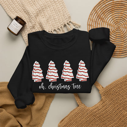 Christmas Tree Crewneck Sweatshirt — "oh, christmas tree" Candy Cane Tree Design