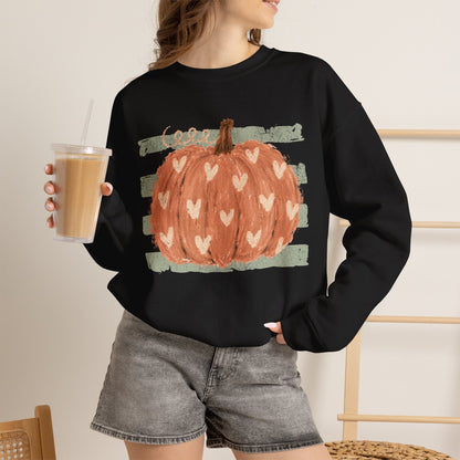 Pumpkin Hearts Crewneck Sweatshirt