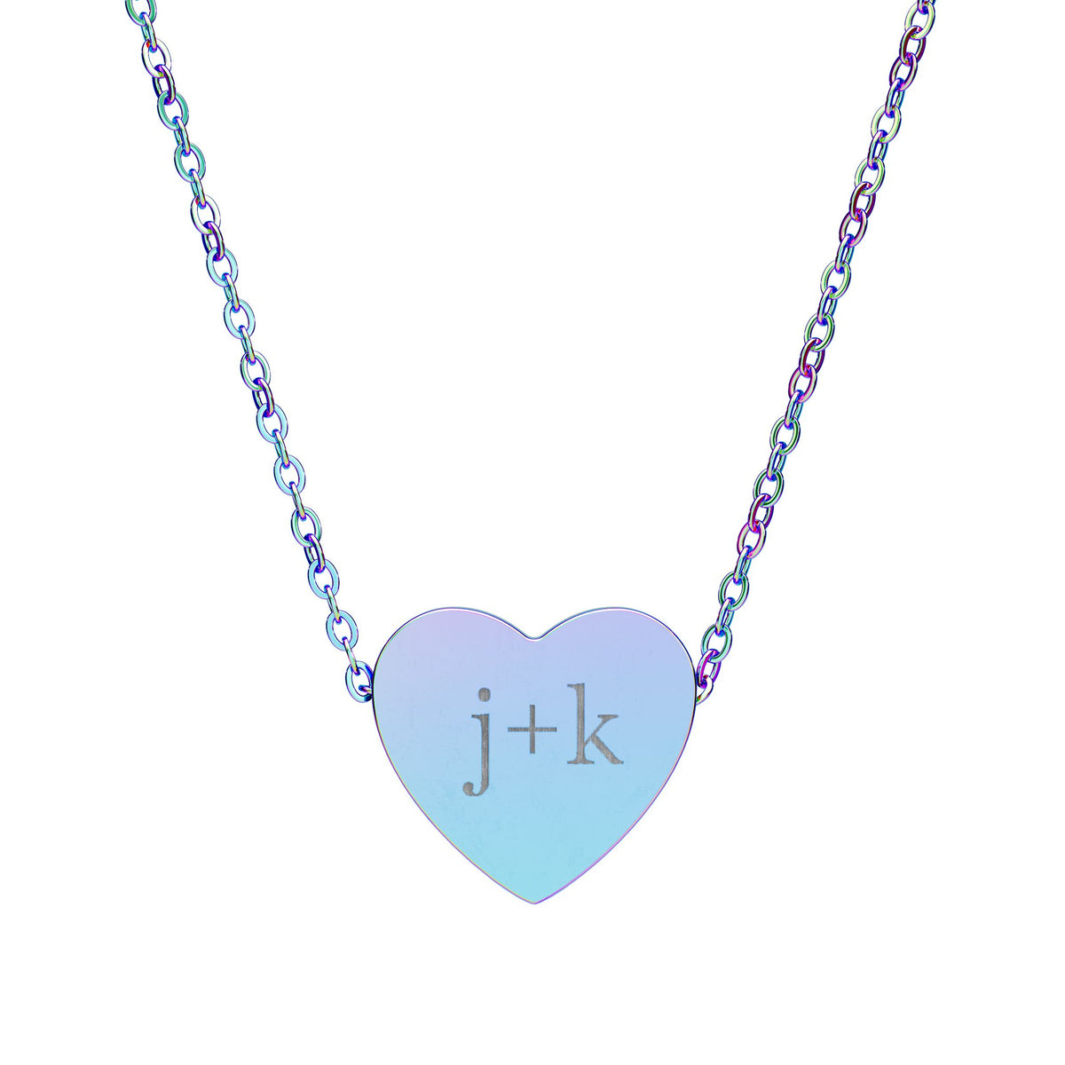 Personalized Heart Necklace – Engraved Name Pendant