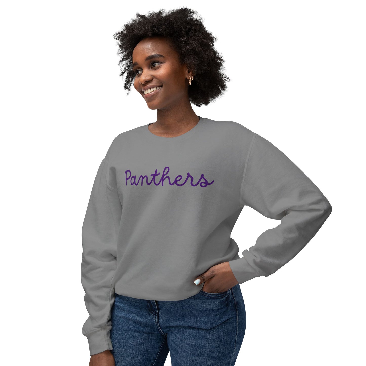 Panthers Script Crewneck Sweatshirt — Lightweight Team Pullover