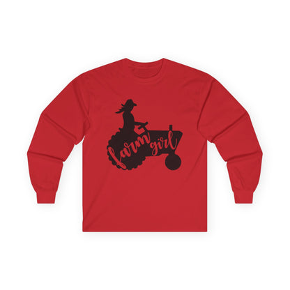 Farm Girl Tractor Long Sleeve Tee