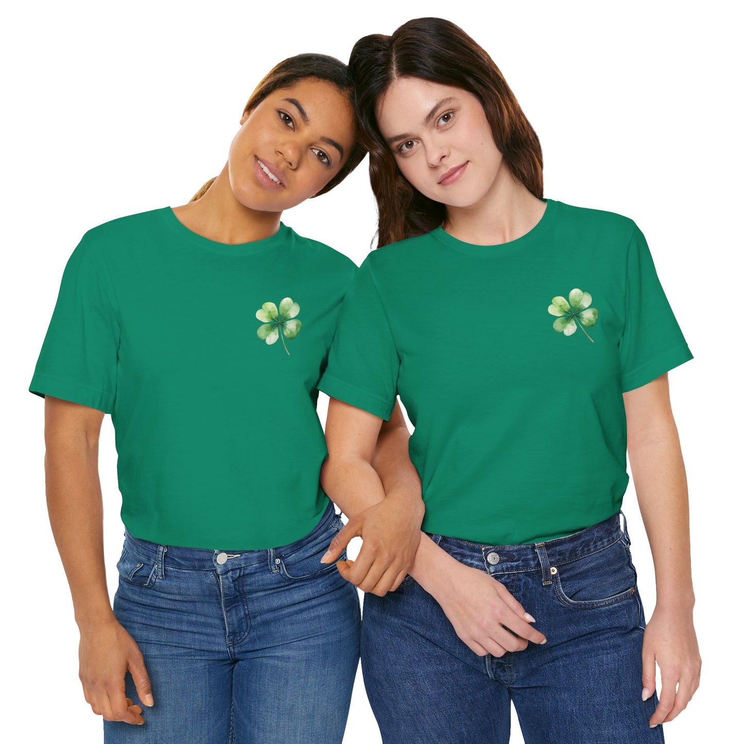 Watercolor Clover Pocket Unisex Jersey Short Sleeve Tee