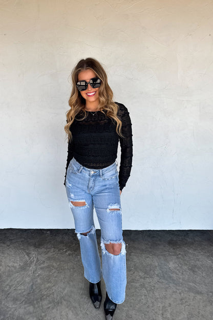 BLAKELEY Long Sleeve Rosalie Lace Top