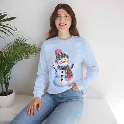 Festive Snowman Christmas Crewneck Sweatshirt