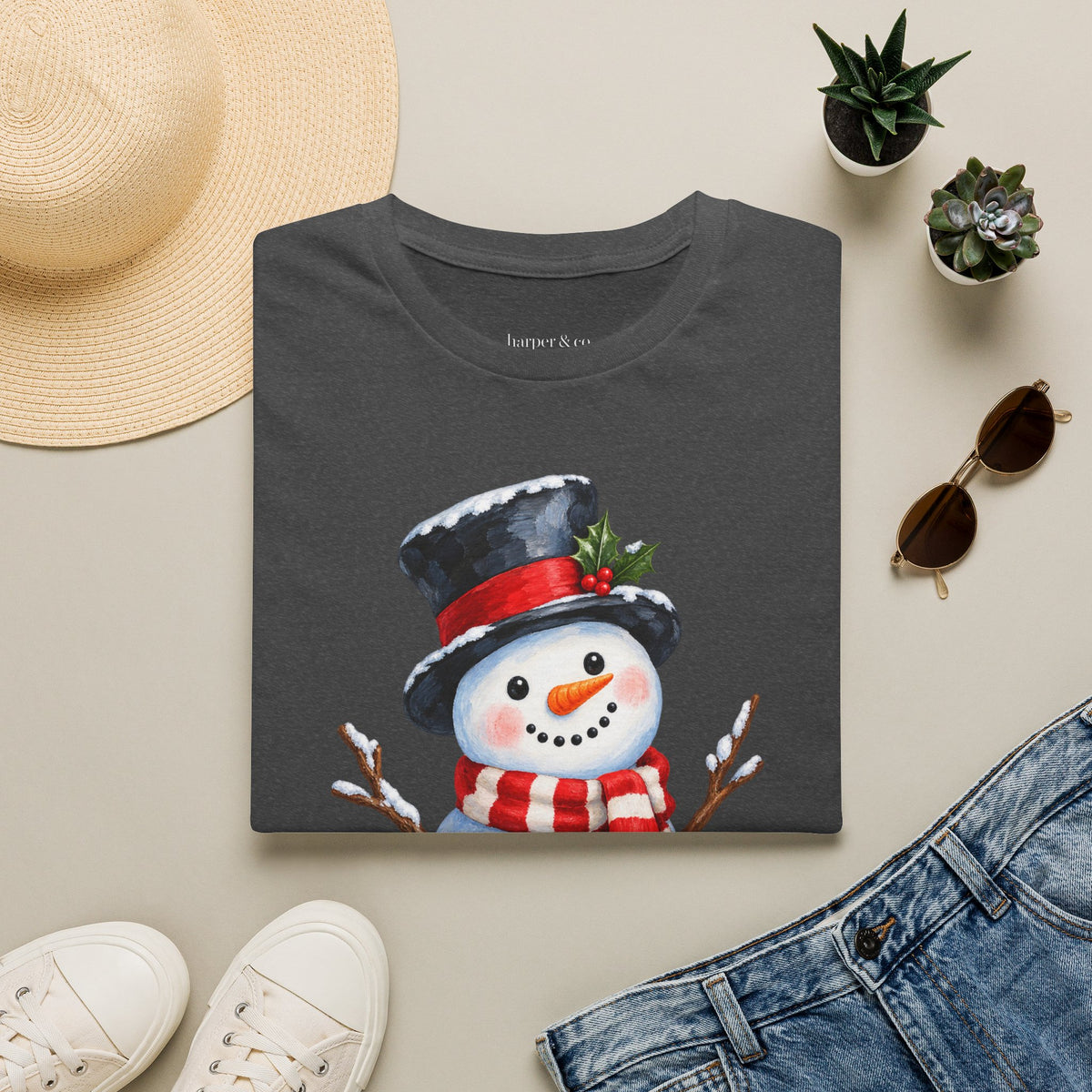 Festive Snowman Christmas T-Shirt