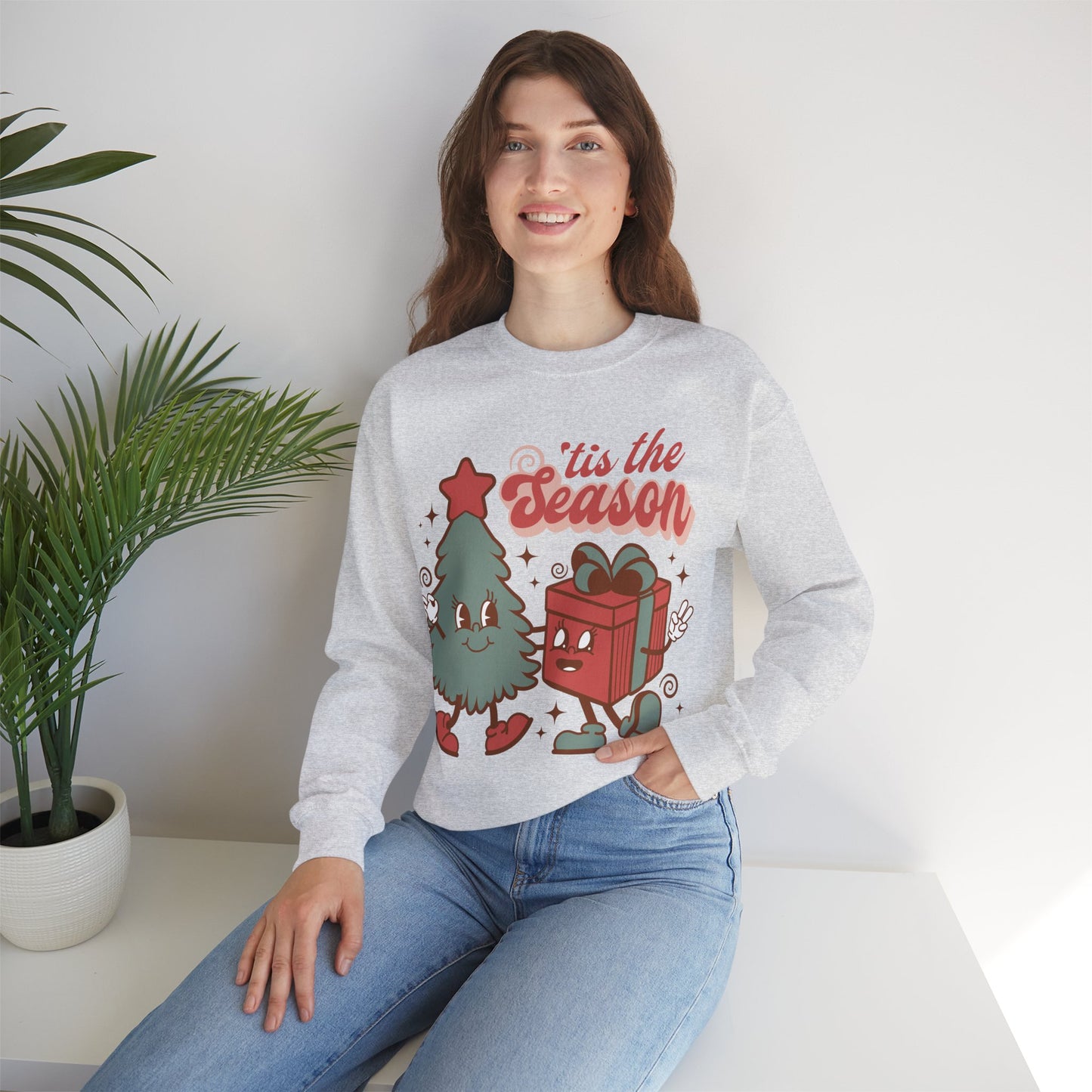 Tis the Season Christmas Jersey Sweatshirt Full Size