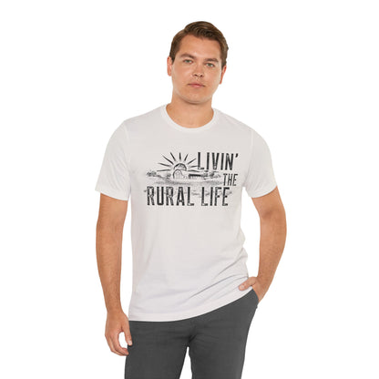Living the Rural Life T-Shirt — Rustic Country Graphic Tee
