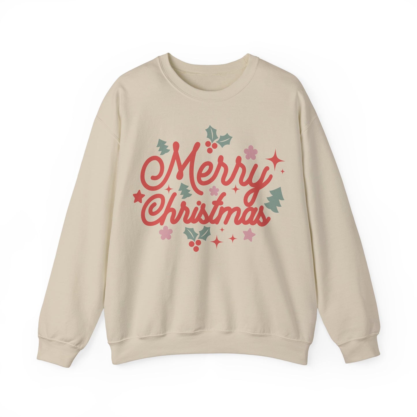 Merry Christmas Jersey Sweatshirt Full Size