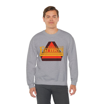 Farmers Crewneck Sweatshirt — 'I Brake for Farmers' Retro Farm Crew