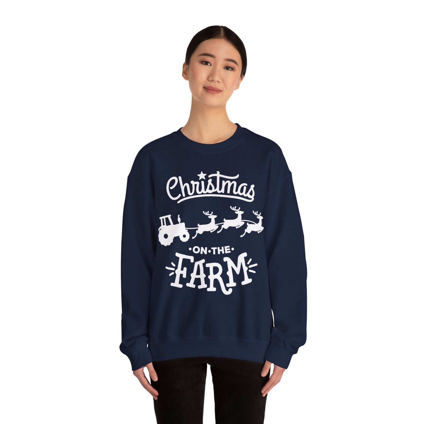 Christmas on the Farm Unisex Heavy Blend™ Crewneck Sweatshirt