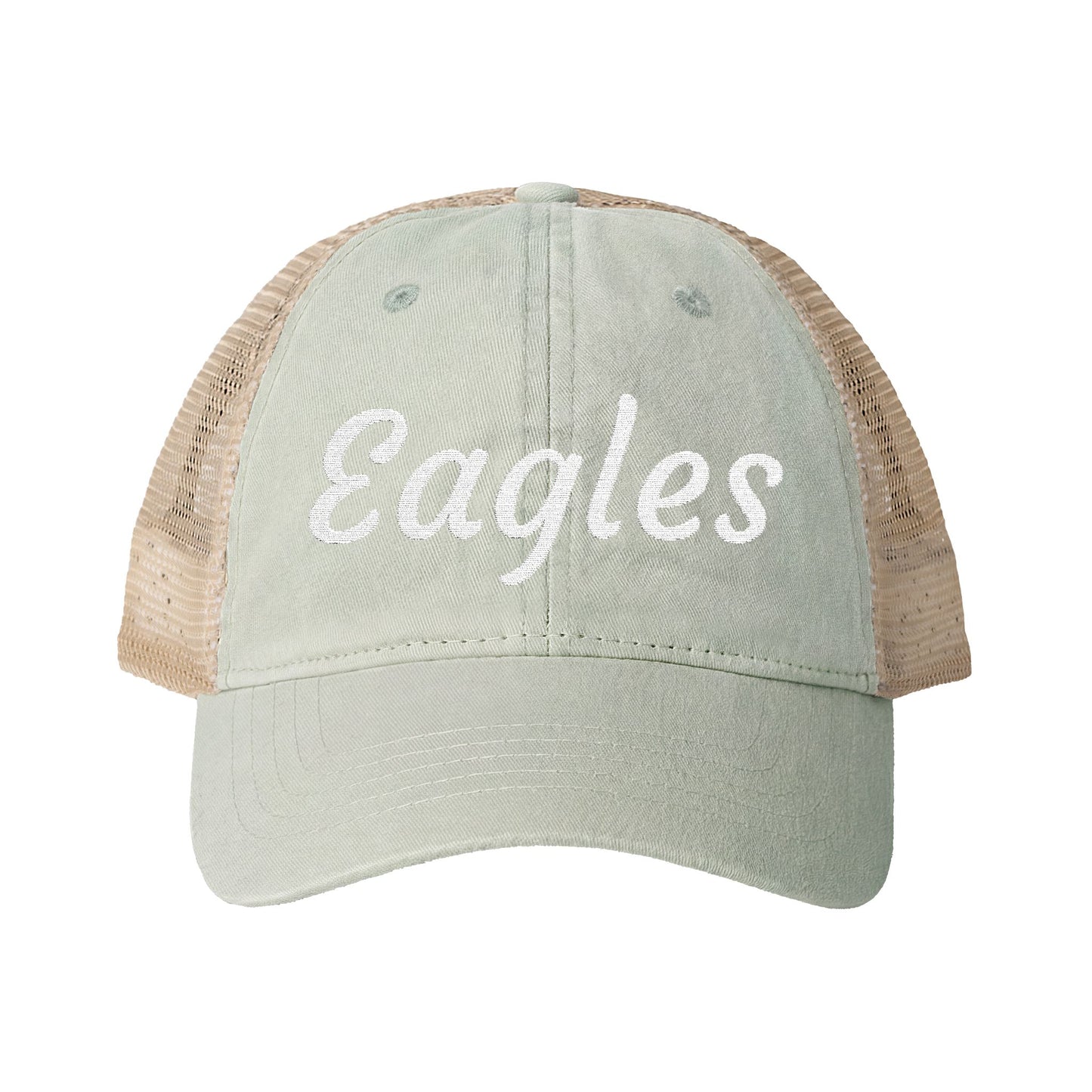 Personalized Team Embroidered Women's Washed Mesh-Back Hat