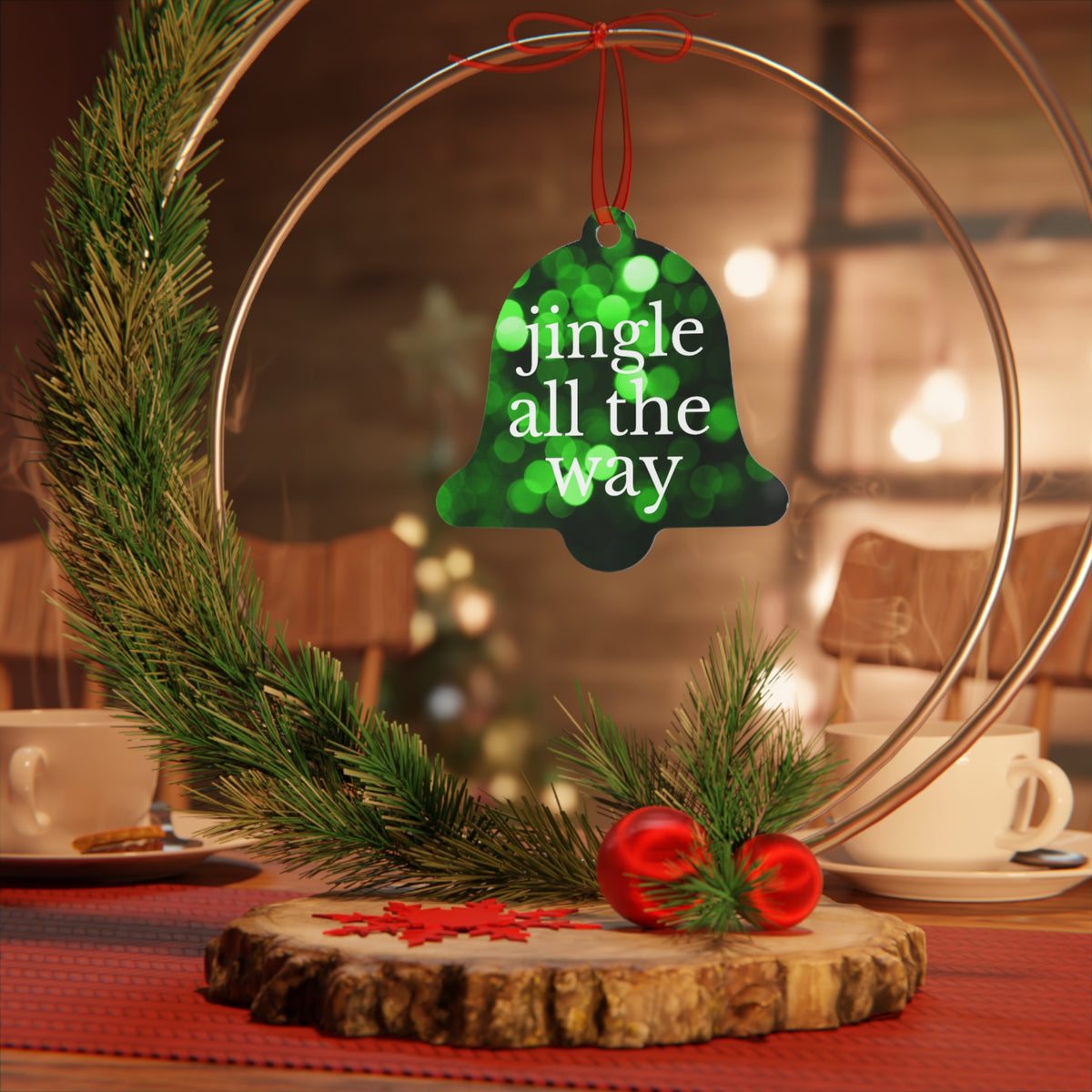 Christmas Tree Metal Ornament – Holiday Decoration
