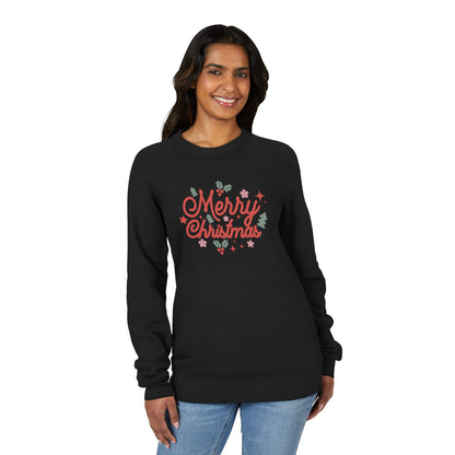 Merry Christmas Raglan Sweatshirt — Cozy Holiday Crewneck
