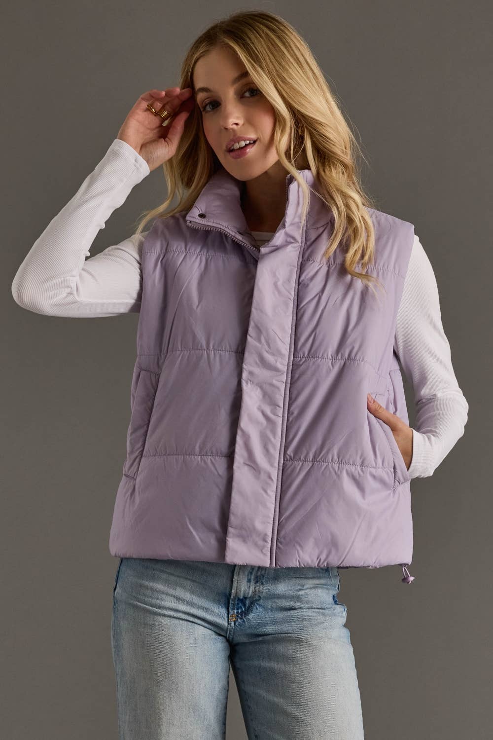 Lavender Puffer Vest