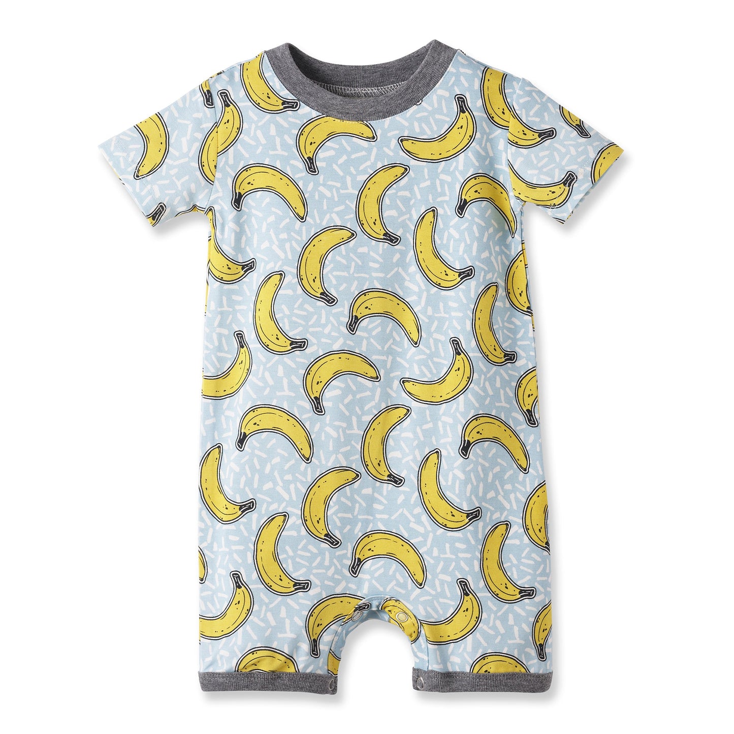 Banana Split Soft Bamboo Shorty Romper for Baby Boys