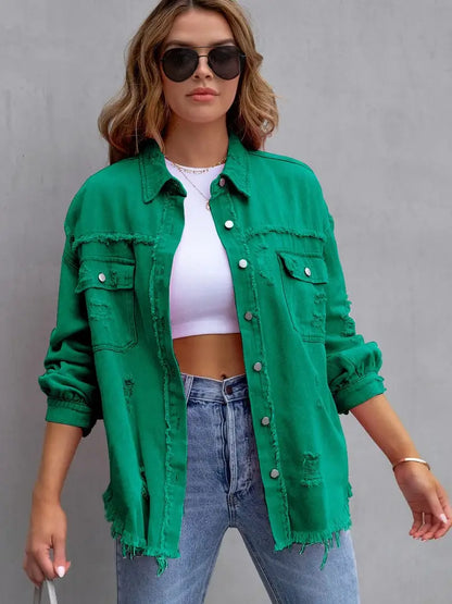 Raw Edge Denim Jacket
