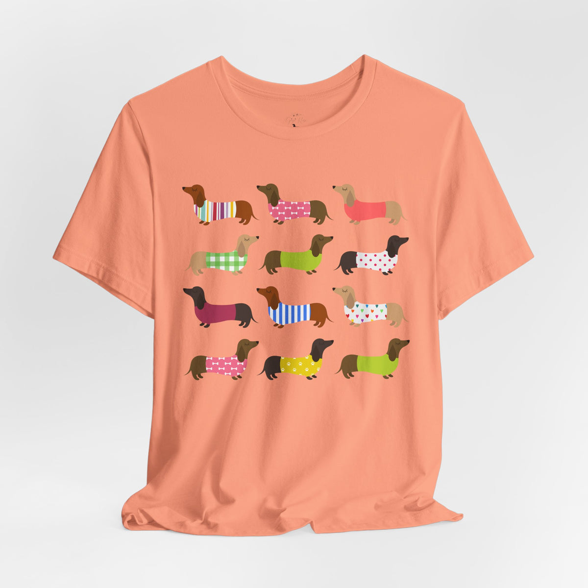 Colorful Dachshund Tee — Cute Wiener Dog Graphic T-Shirt