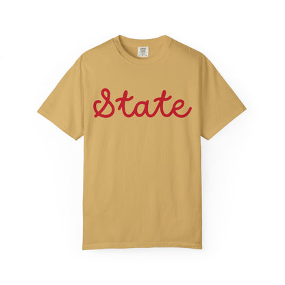 State Script Tee — Minimalist Retro Script T-Shirt