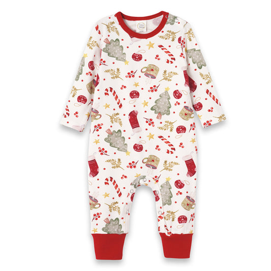 Baby Holiday Bamboo Romper – Christmas Print One-Piece