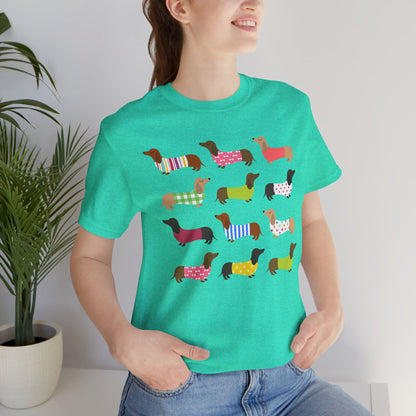 Colorful Dachshund Tee — Cute Wiener Dog Graphic T-Shirt