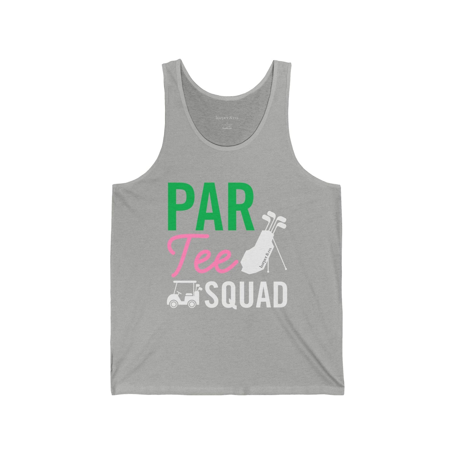 Golf Tank Top — “Par Tee Squad” Graphic Tank for Golfers