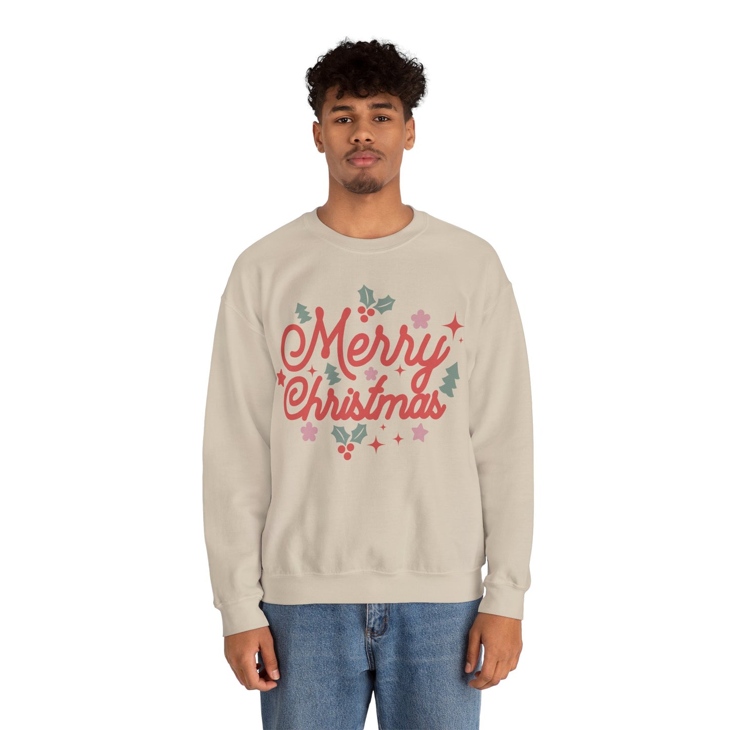 Merry Christmas Jersey Sweatshirt Full Size