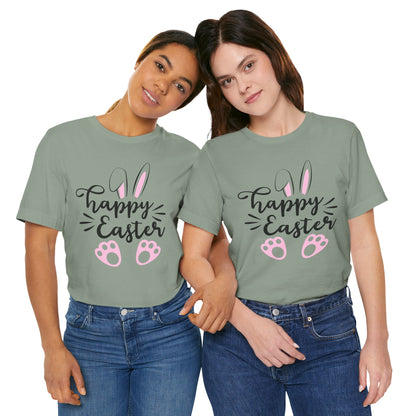 Happy Easter Bella Canvas Full Size Unisex Jersey Short Sleeve Tee