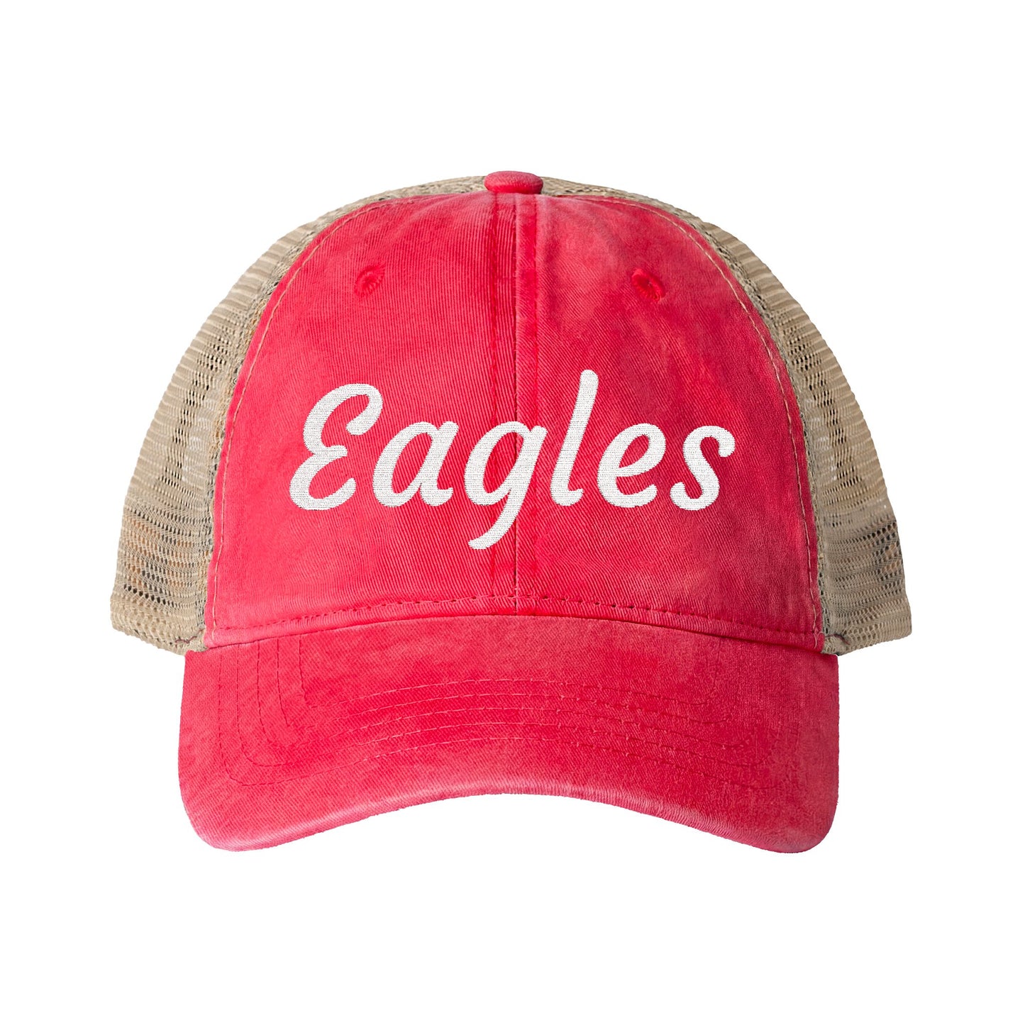 Personalized Team Embroidered Women's Washed Mesh-Back Hat