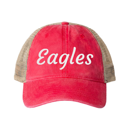 Personalized Team Embroidered Women's Washed Mesh-Back Hat