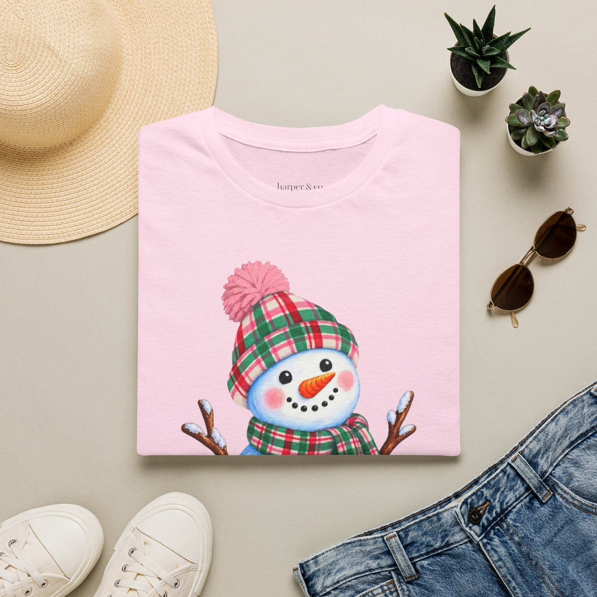 Festive Snowman Christmas T-Shirt