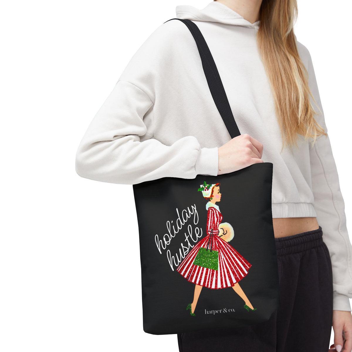 Holiday Hustle Christmas Fashion Tote Bag