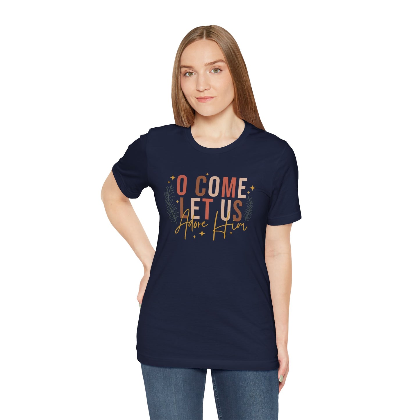 Let Us Adore Him Unisex Jersey Short Sleeve Tee