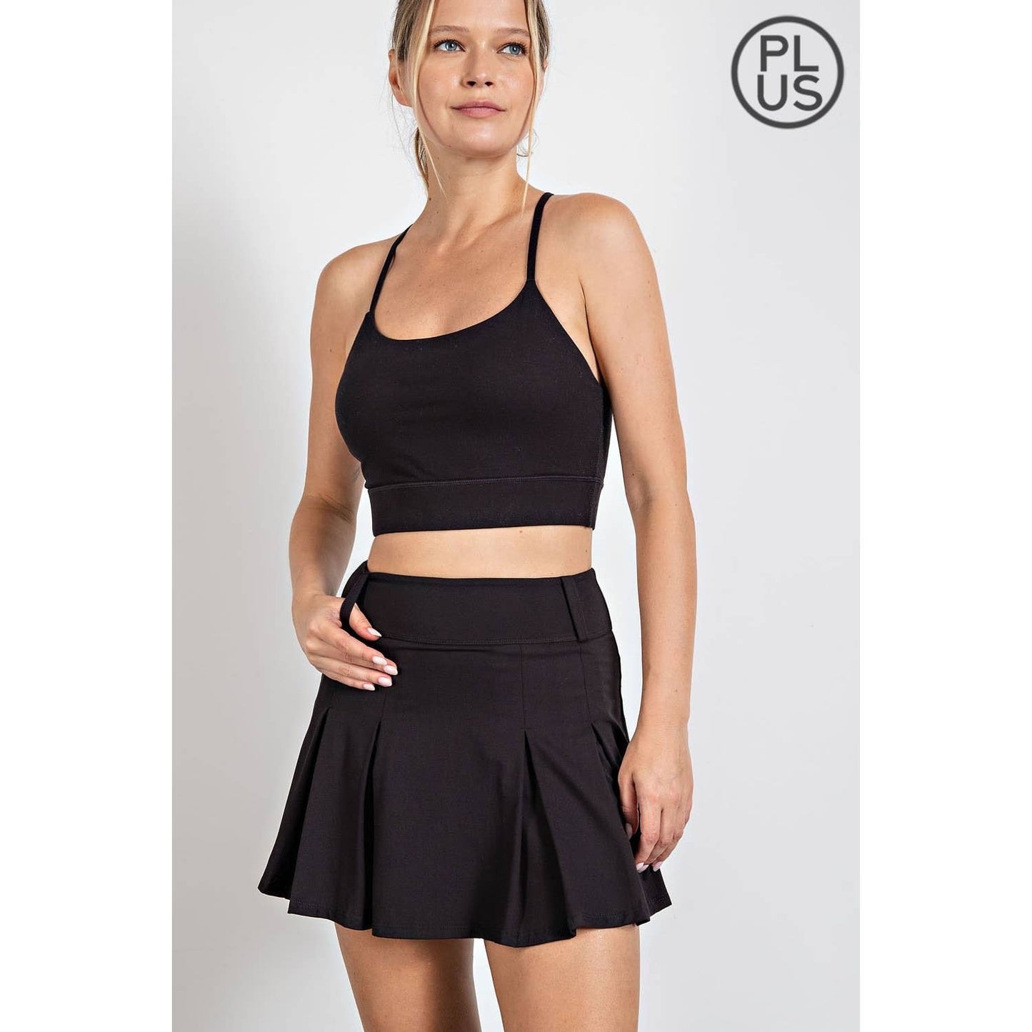Rae Mode Butter Pleat Golf Skort with Belt Loop