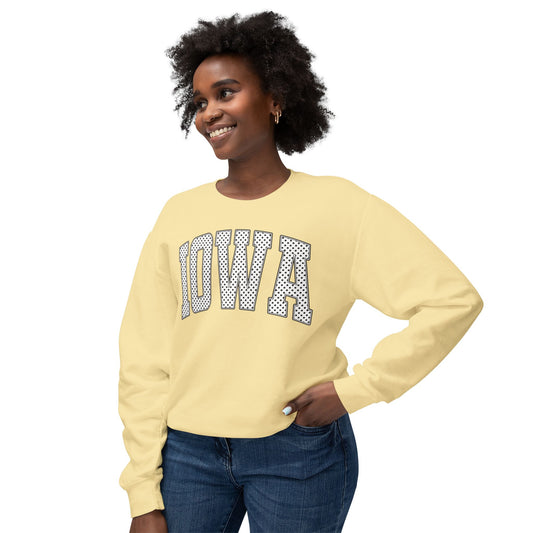 Iowa Polka Dot Color Comfort Crewneck Sweatshirt